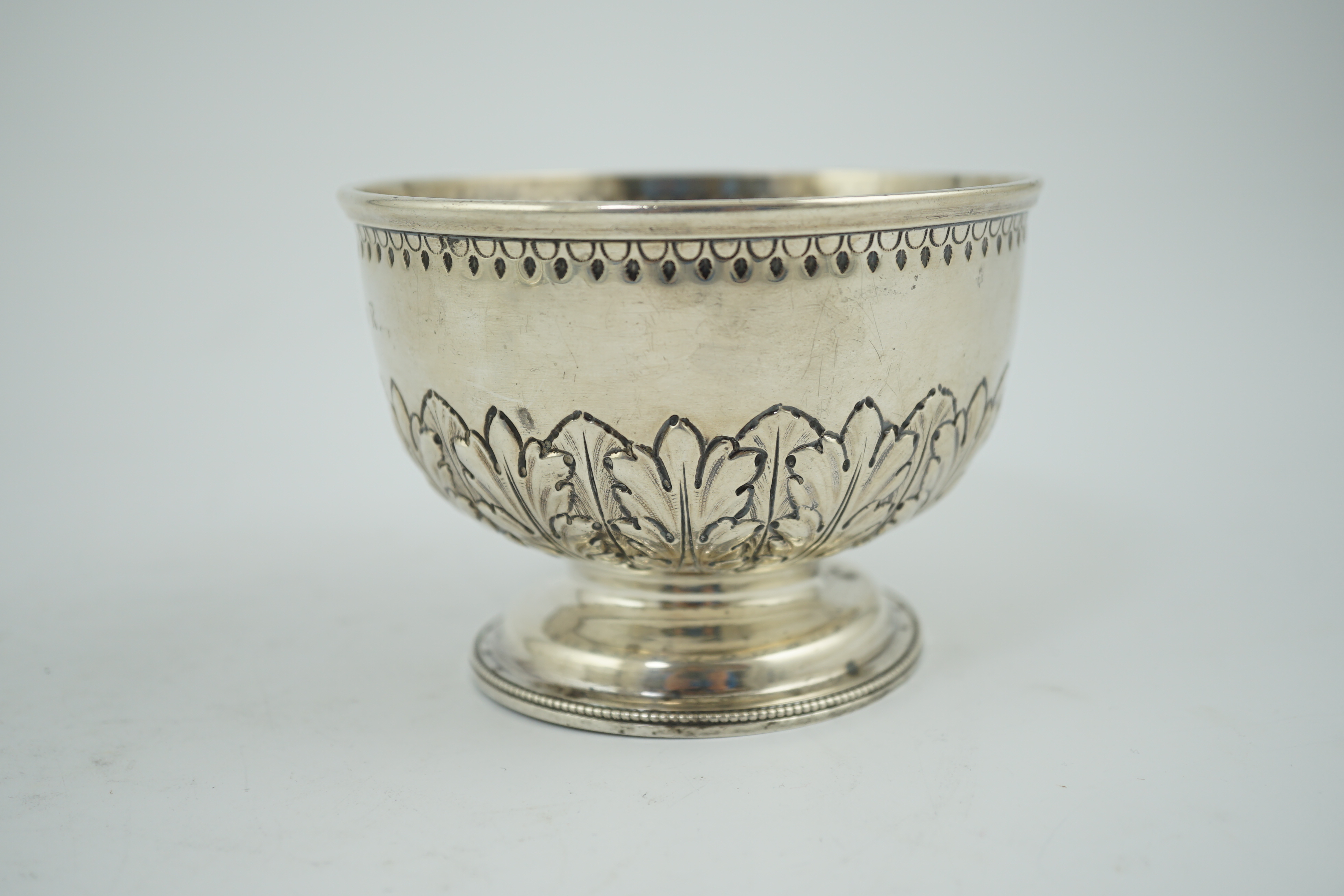 A late Victorian small repousse silver rose bowl, by John Septimus Beresford